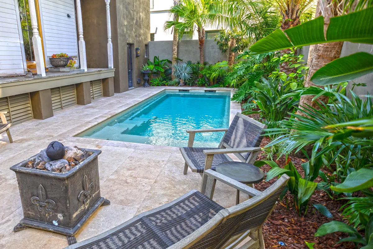 Completed pool installation project